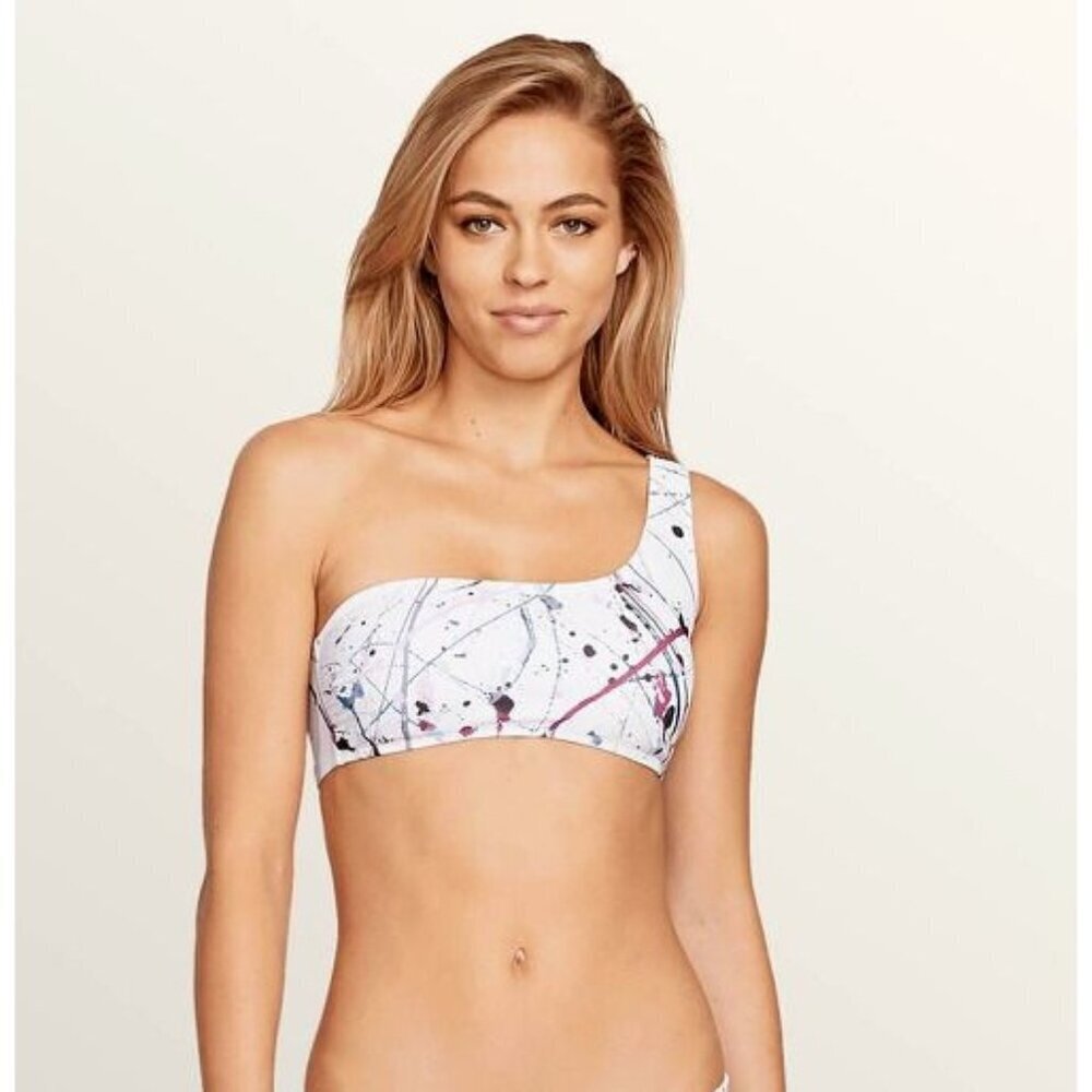 Volcom Womens SPRAY IT CROP TOP 010318R2 White Multi Color Size  X-Large New